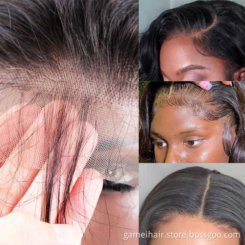 Highlight Human Hair  Short Bob wigs For Black Women T Part Brazilian Pre Plucked With Baby Hair Body Wave Lace Front Wig